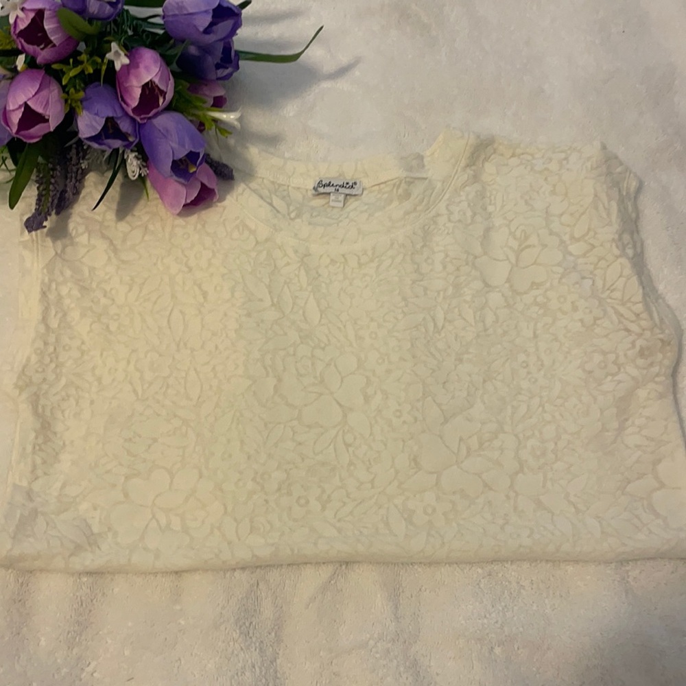 Splendid white shirt sleeve shirt